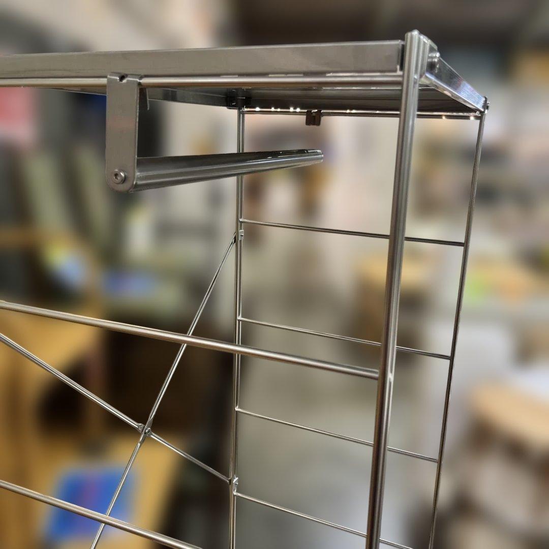 【無印良品】ユニットシェルフ◆ステンレス◇ワードローブバー付き◆4段収納◇