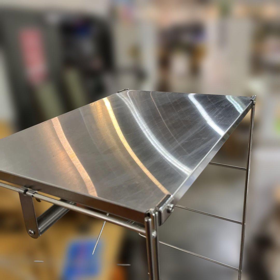 【無印良品】ユニットシェルフ◆ステンレス◇ワードローブバー付き◆4段収納◇