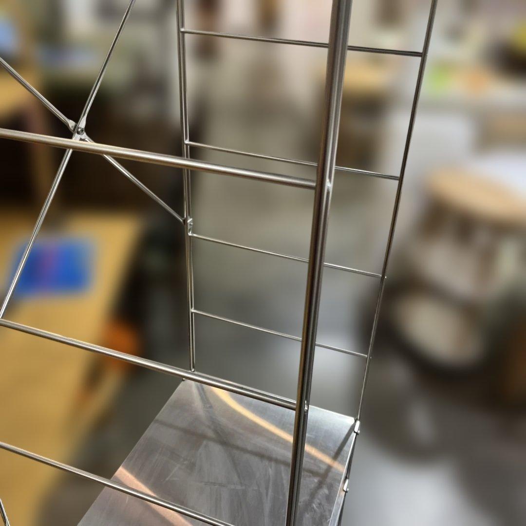 【無印良品】ユニットシェルフ◆ステンレス◇ワードローブバー付き◆4段収納◇