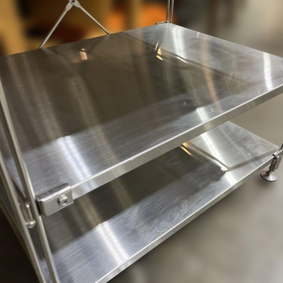 【無印良品】ユニットシェルフ◆ステンレス◇ワードローブバー付き◆4段収納◇