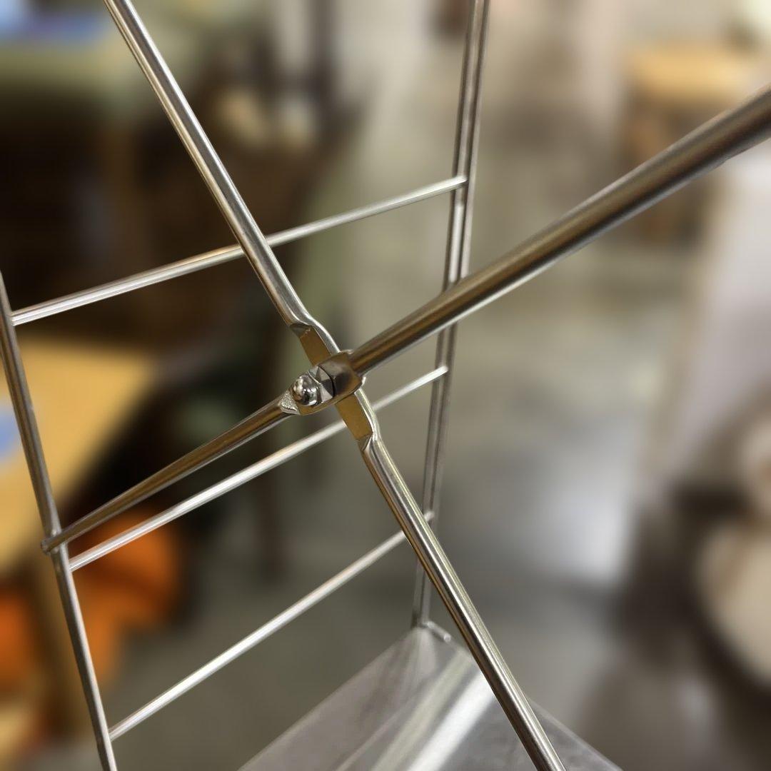 【無印良品】ユニットシェルフ◆ステンレス◇ワードローブバー付き◆4段収納◇