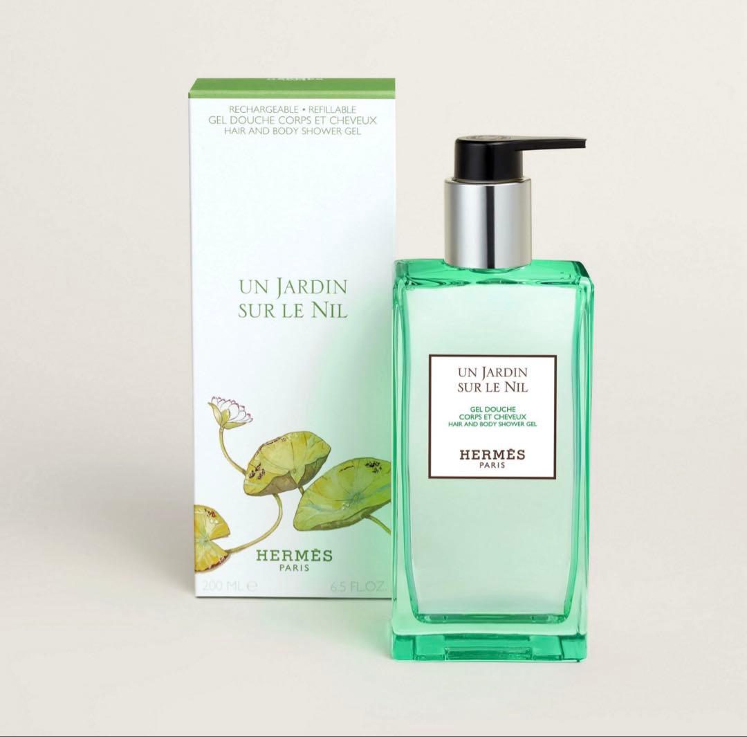 新品未使用　エルメス　ナイルの庭　シャワージェル　200ml 止めゴム付き