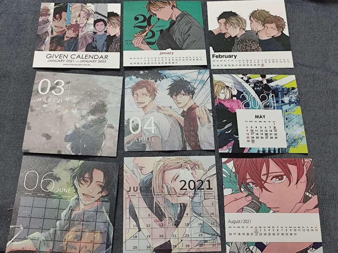 ギヴン等 ギヅナツキさん ケース入り卓上カレンダー2016〜2024年 7年分