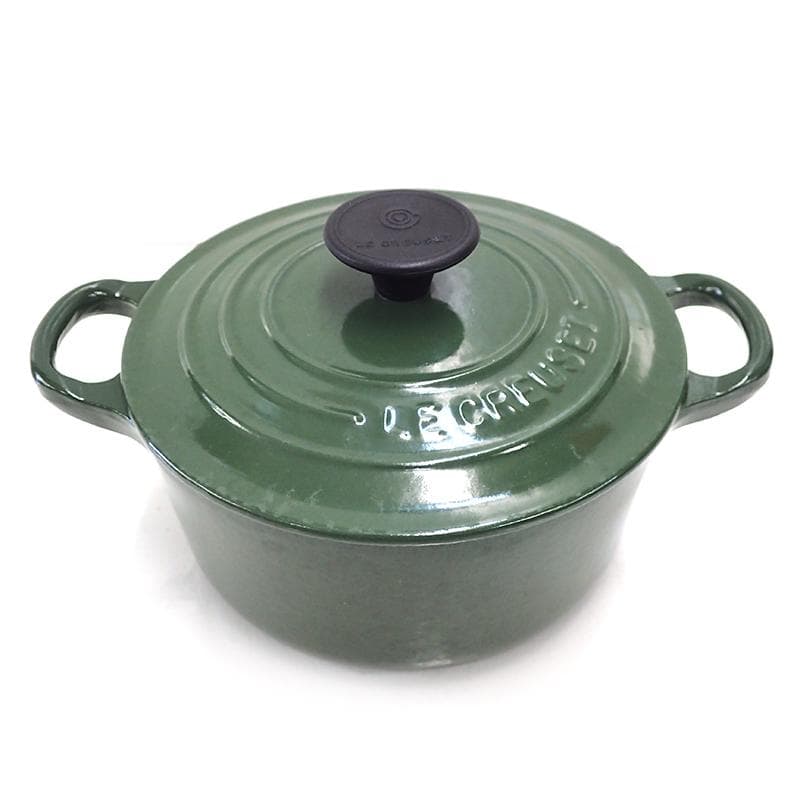 ☆886 廃盤色 ル・クルーゼ ココットロンド 16cm モスグリーン - メルカリ