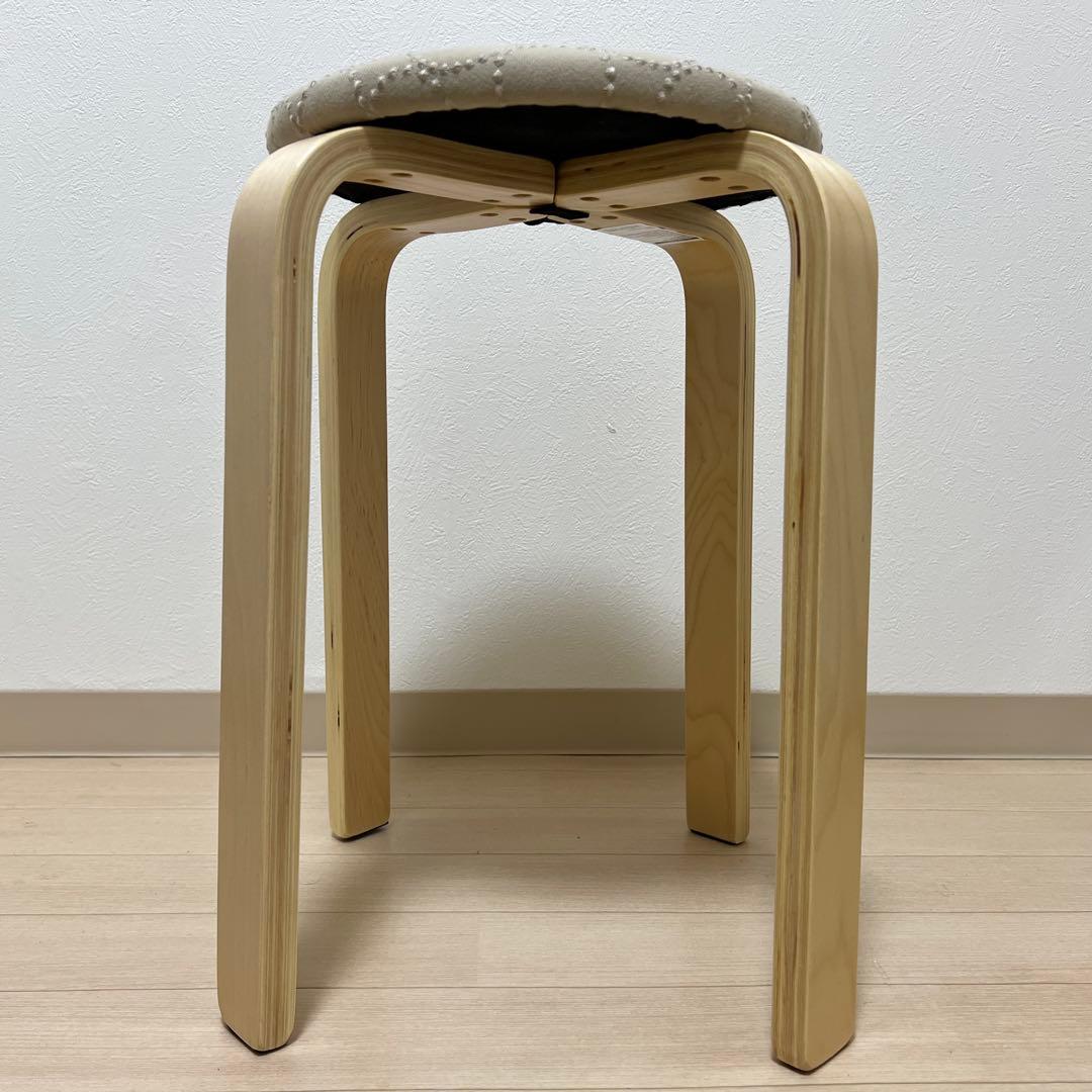 ミナペルホネン スツール タンバリン 丸椅子 【エクリュ/ライトブルー】 チェア