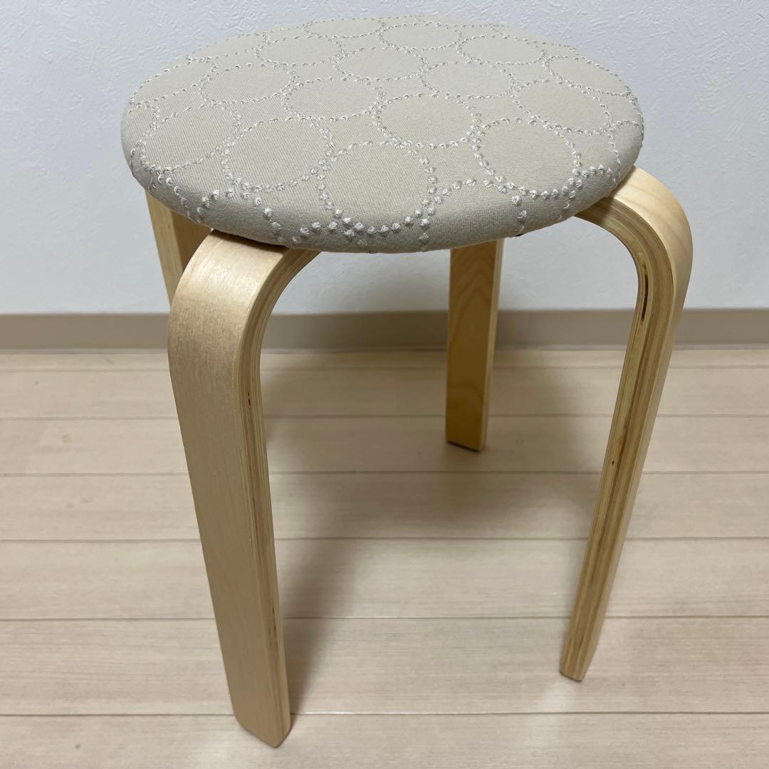 ミナペルホネン スツール タンバリン 丸椅子 【エクリュ/ライトブルー】 チェア