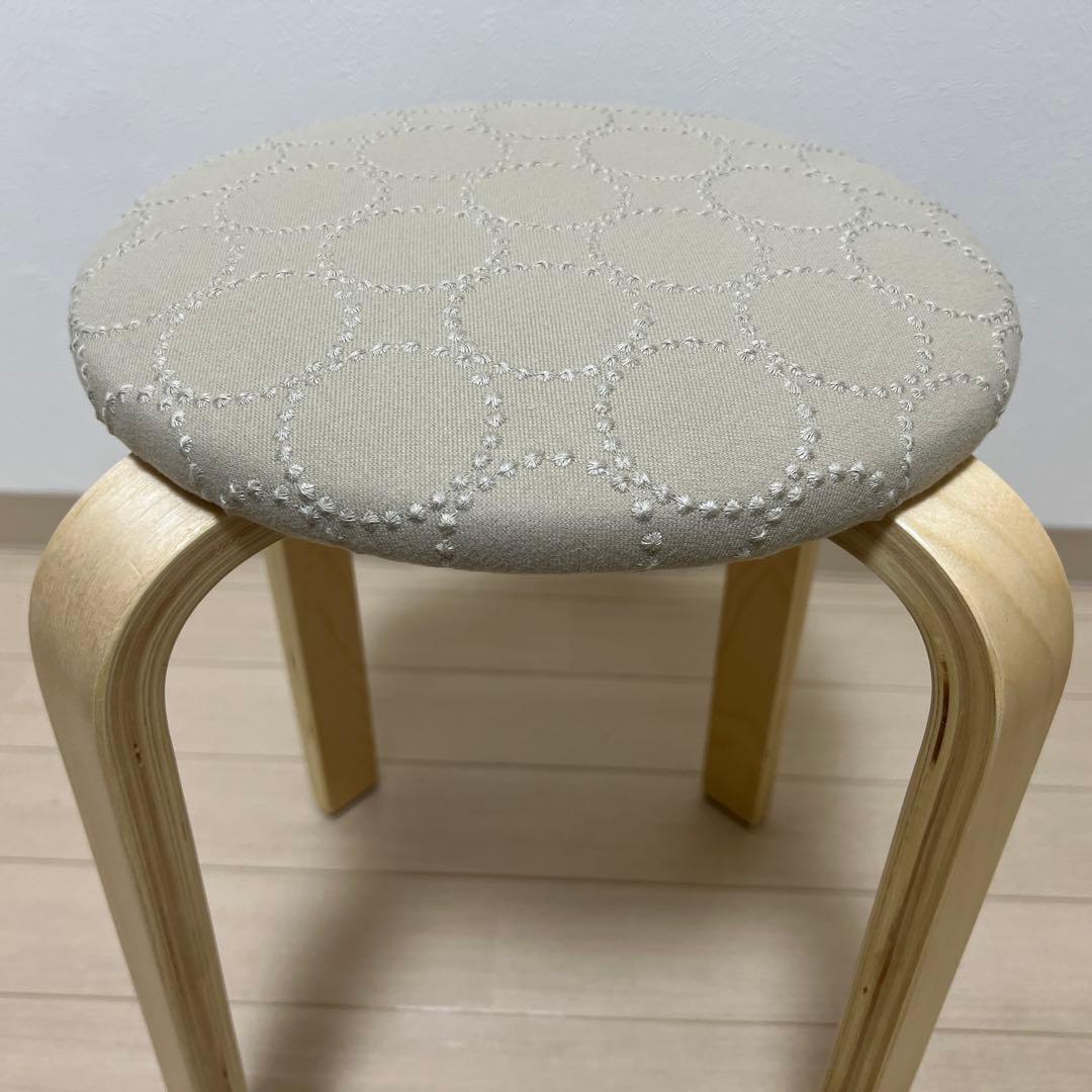 ミナペルホネン スツール タンバリン 丸椅子 【エクリュ/ライトブルー】 チェア