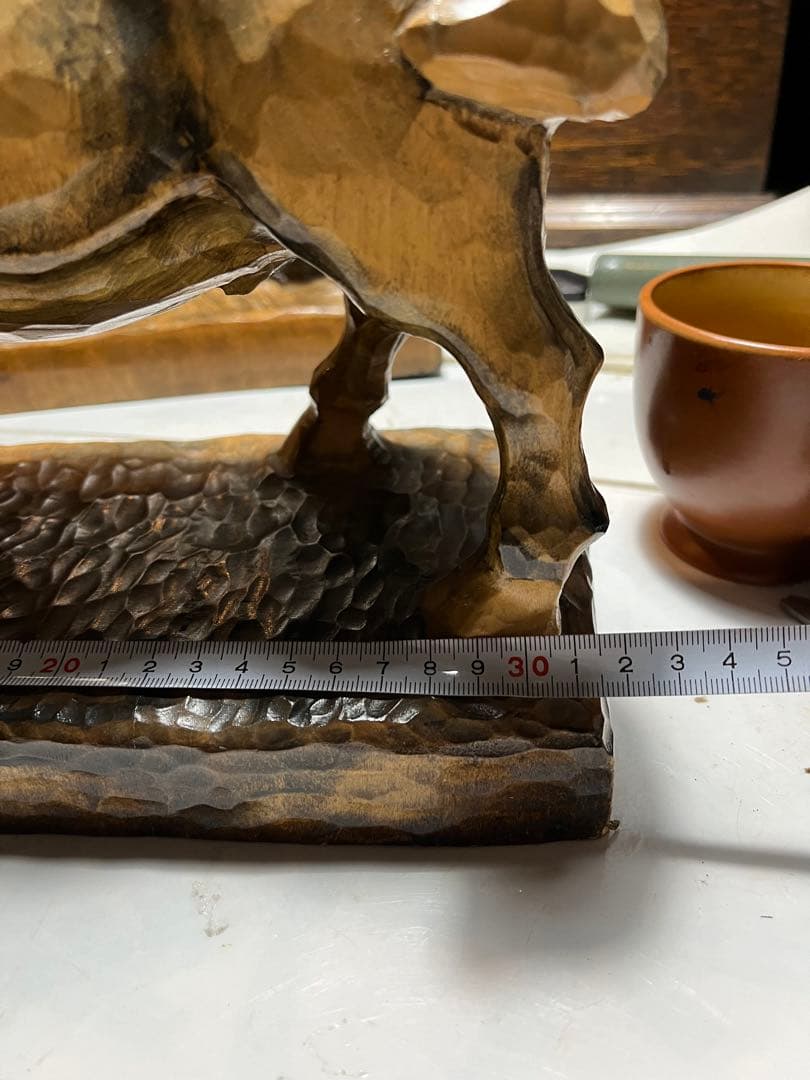 馬の木彫り、木彫りの馬、道産子馬木彫り、道産子馬、北海道の馬、番場馬