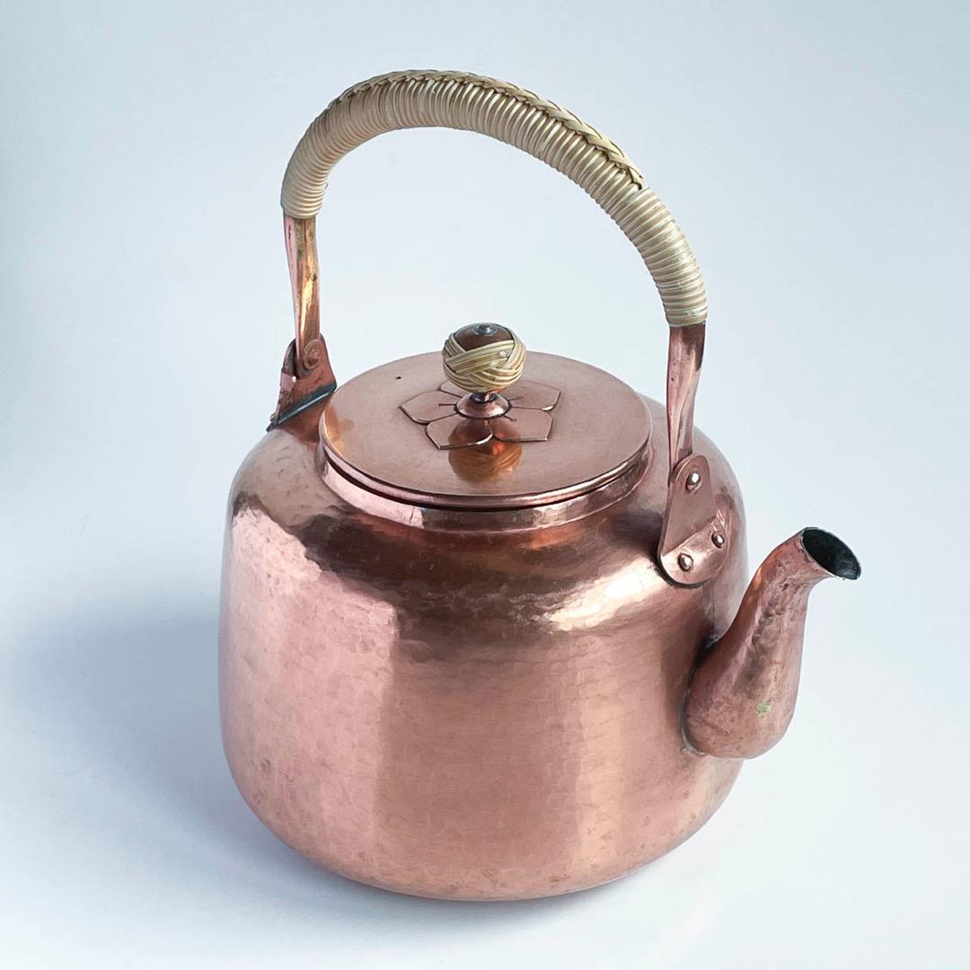 【希少】京都 有次 銅 大型やかん 江戸型 3.5L（4L）薬缶