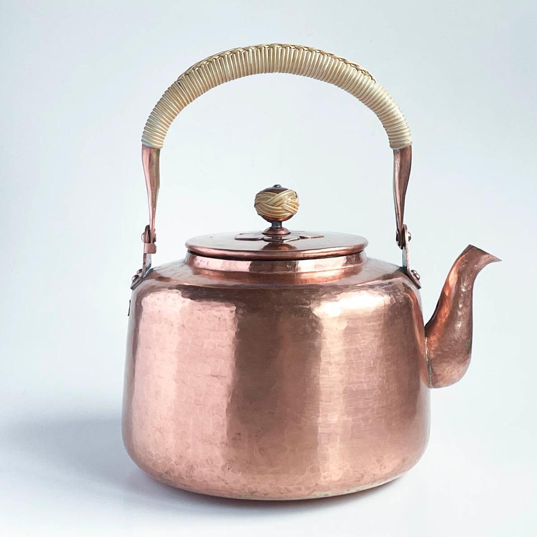 【希少】京都 有次 銅 大型やかん 江戸型 3.5L（4L）薬缶