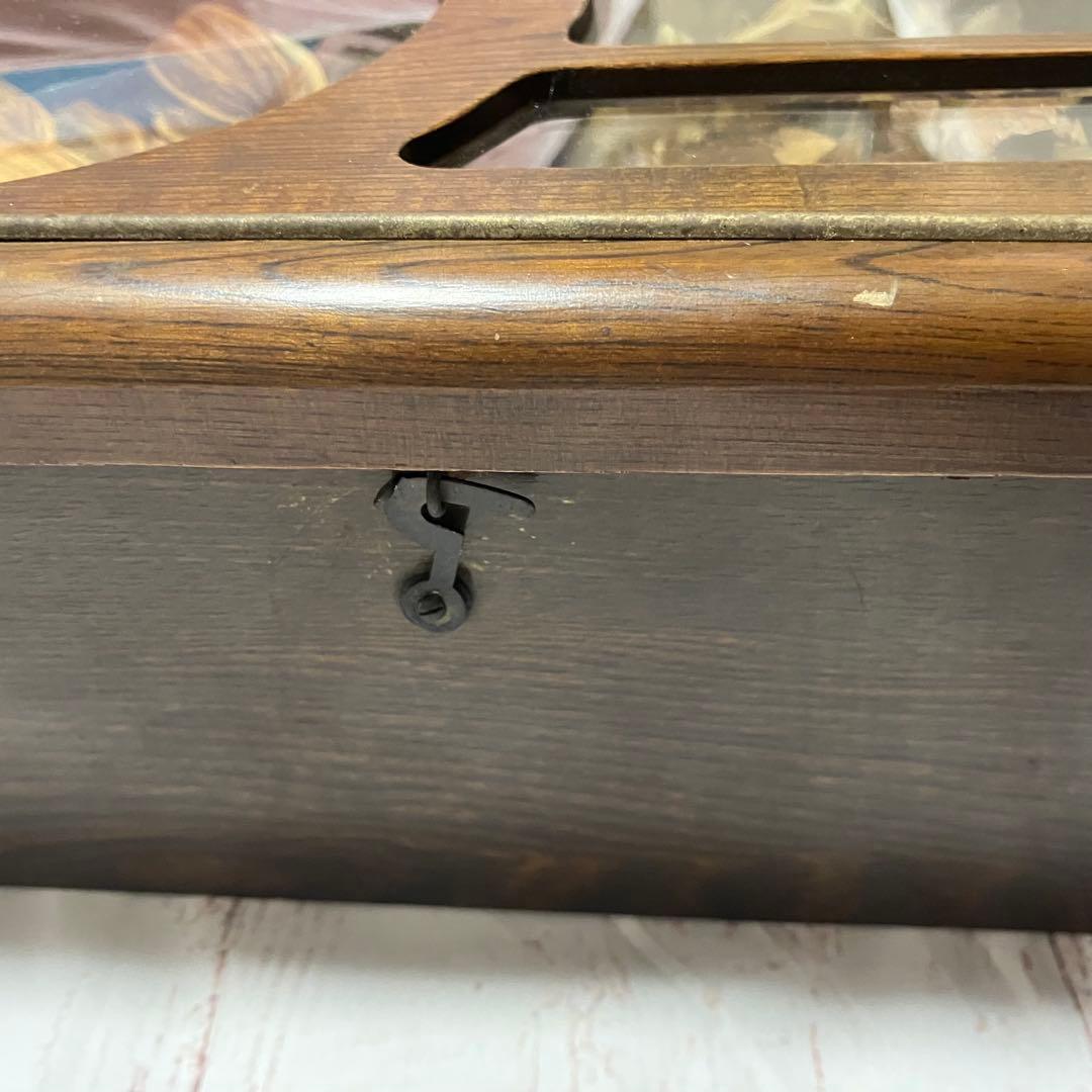 昭和レトロ 掛け時計　ドライフラワー　 古時計　ケース　アンティーク