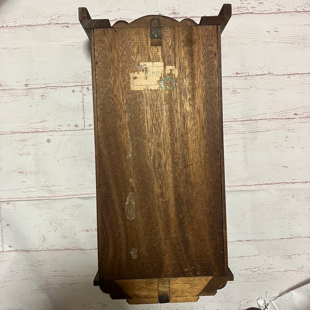 昭和レトロ 掛け時計　ドライフラワー　 古時計　ケース　アンティーク