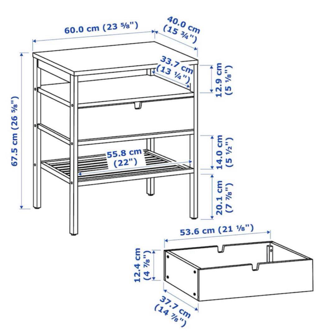 送料無料！IKEA ノールドシーサ　NORDKISA 60cm幅　サイドテーブル