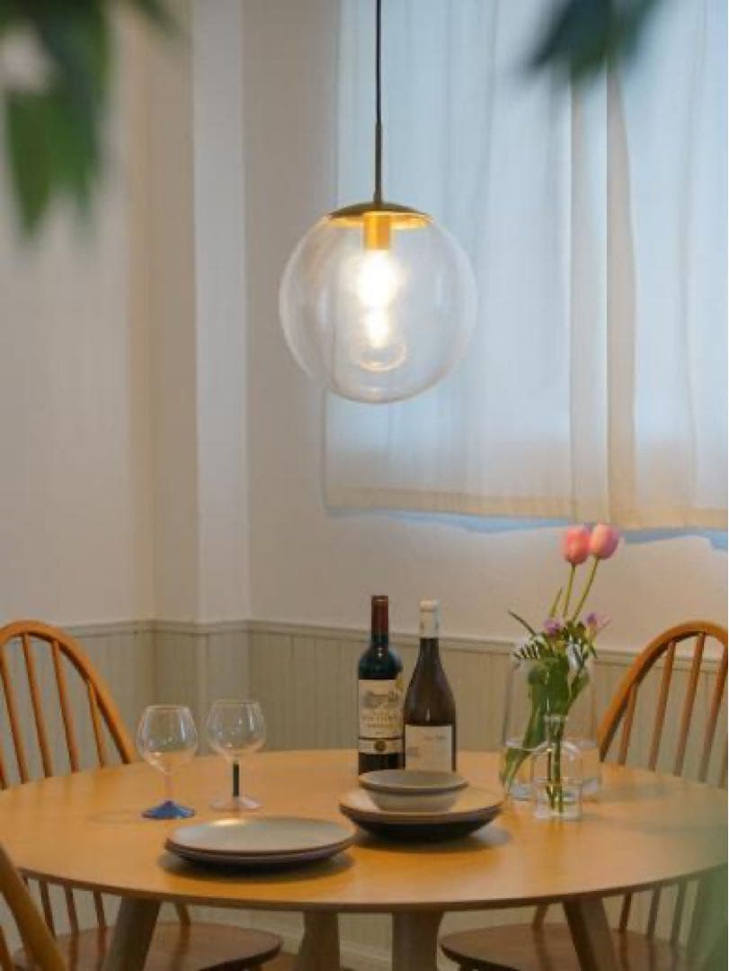 ペンダントライト クリアガラス球体