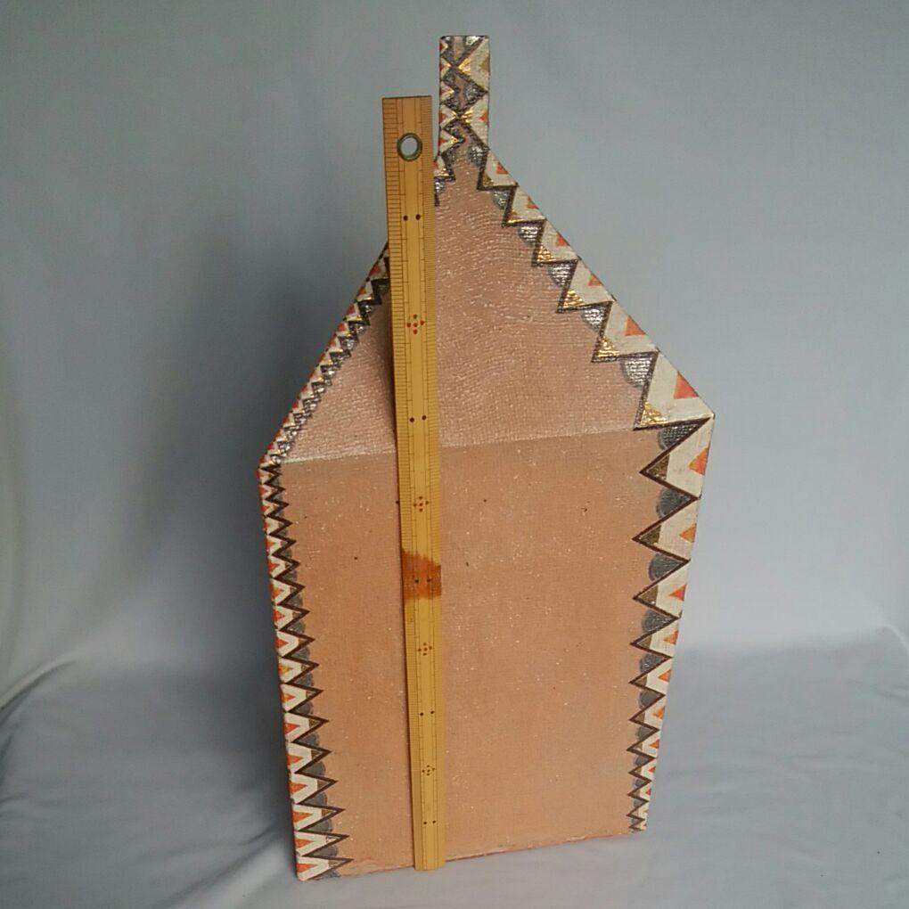 萩焼　中村絵里子　三角柱　扁壺　オブジェ　長期保管品