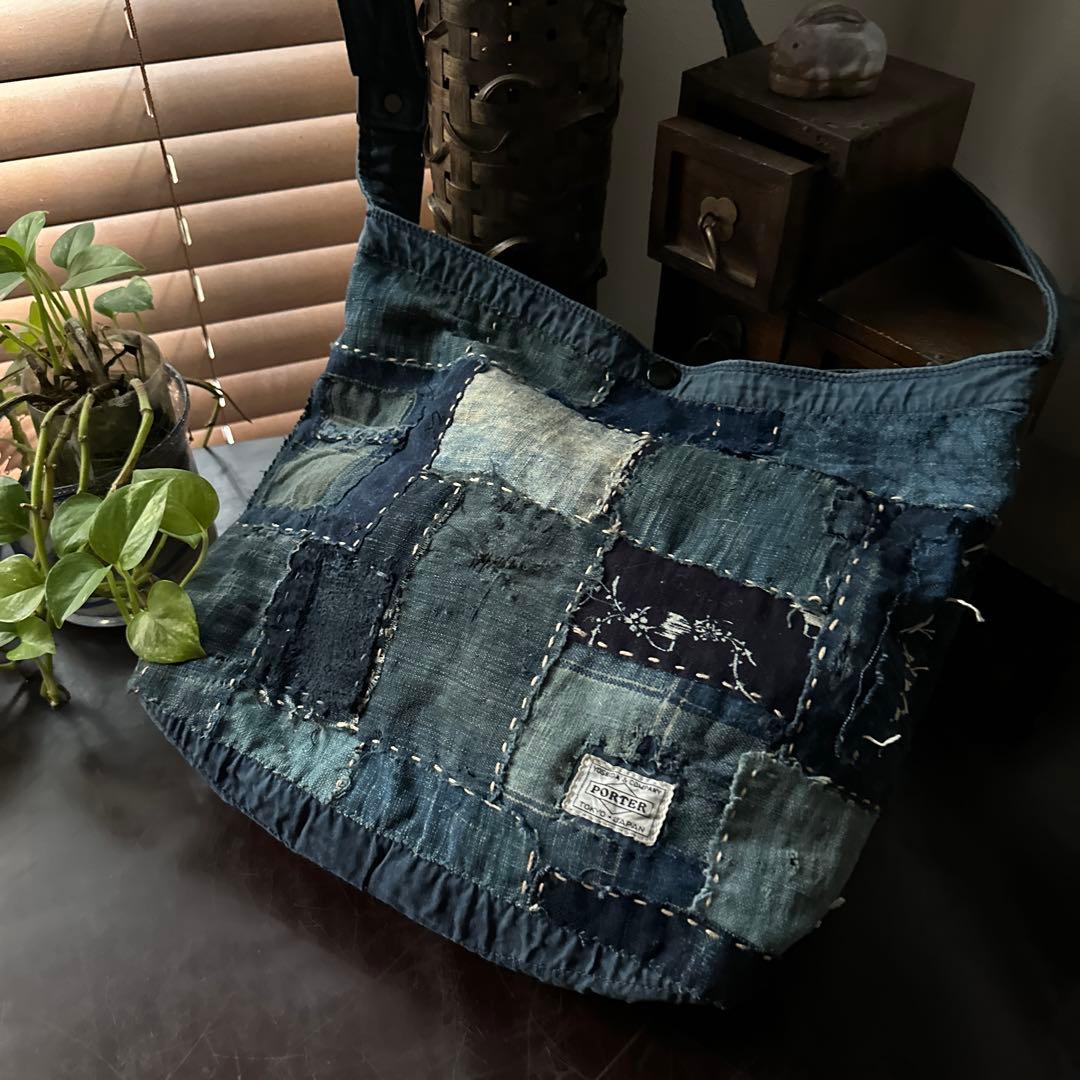 ポーターをリメイク/藍染／襤褸 - メルカリ