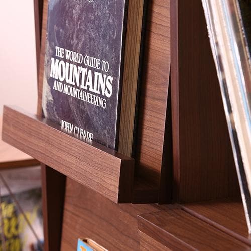 《新品・送料無料》ディスプレイラック 4マス ミディアムブラウン