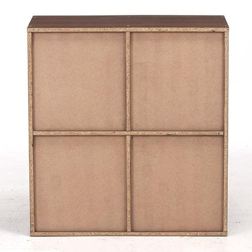 《新品・送料無料》ディスプレイラック 4マス ミディアムブラウン