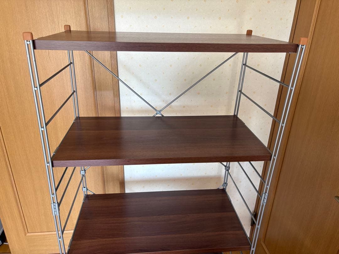 まるさん専用 ウッドシェルフ　オープンシェルフ 4段 棚ブラウン