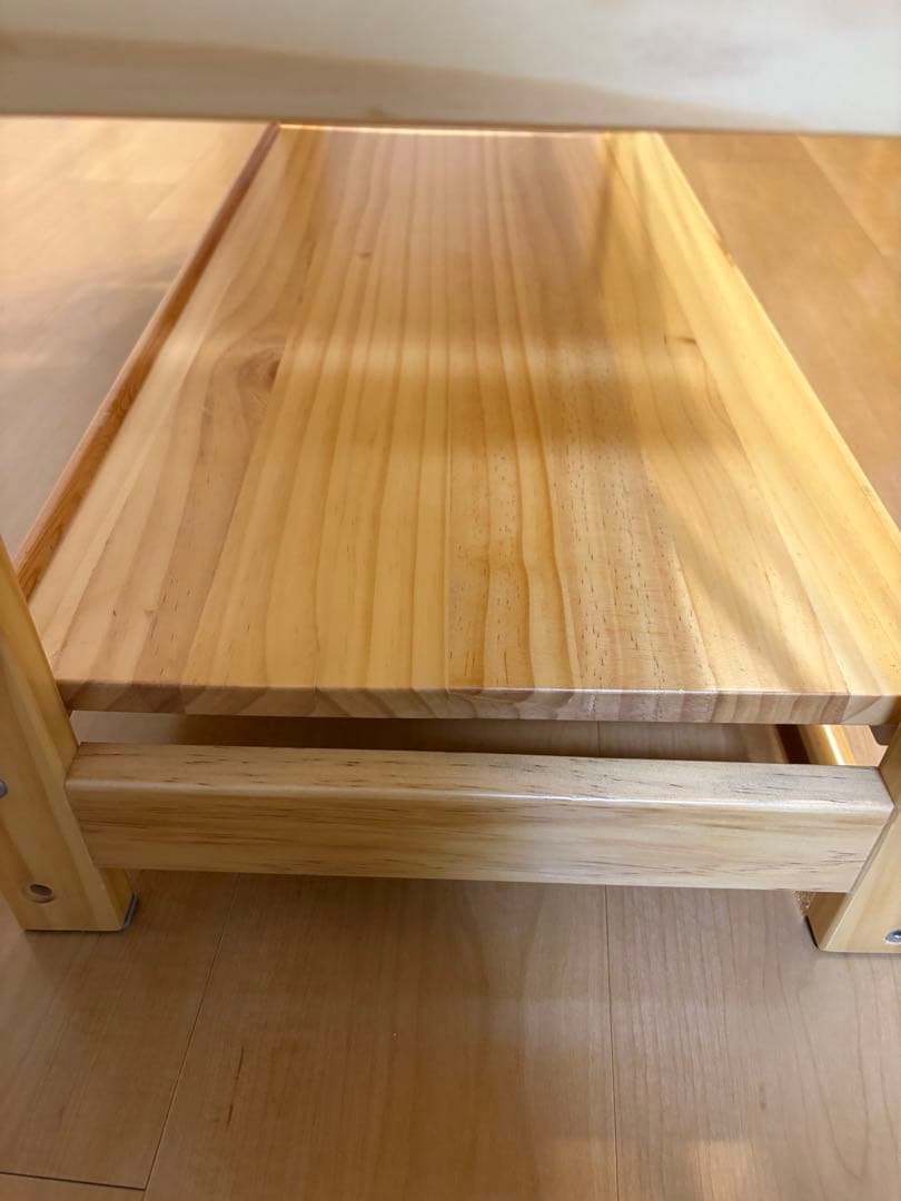 木製4段ラック 自然な木の仕上げ