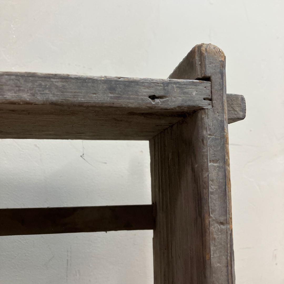 A-5 昭和レトロ 古木 古道具 くさび型 オープンシェルフ オープンラック