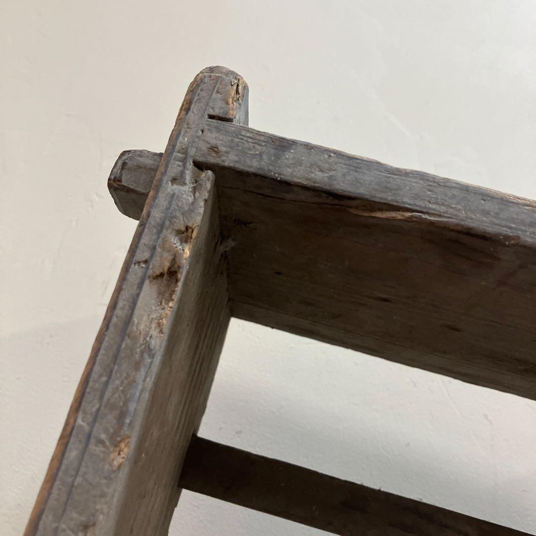 A-5 昭和レトロ 古木 古道具 くさび型 オープンシェルフ オープンラック