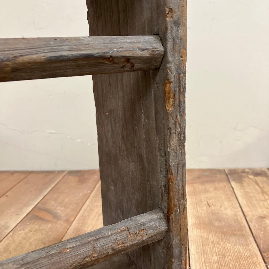 A-5 昭和レトロ 古木 古道具 くさび型 オープンシェルフ オープンラック