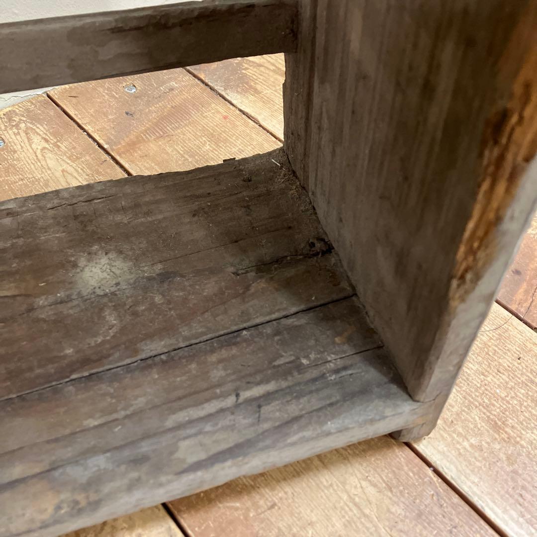 A-5 昭和レトロ 古木 古道具 くさび型 オープンシェルフ オープンラック