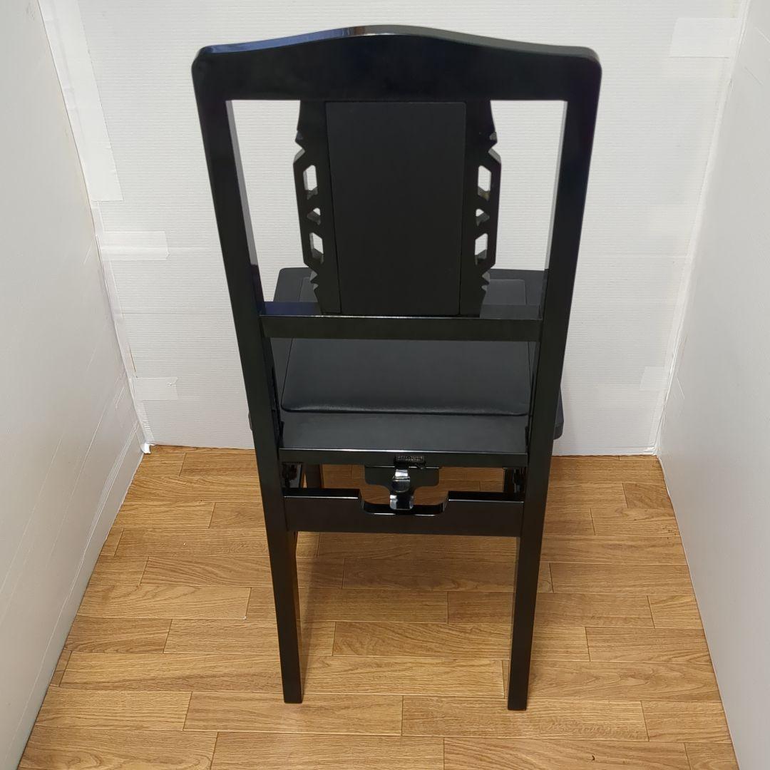 希少 名陽木工 PEACOCK ピーコック ピアノ椅子 背付 高さ調整可 木製 名