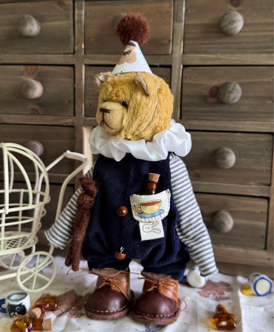 大人しいくまさん ライト アーティストベア テディベア 海外作家様 ハンドメイド