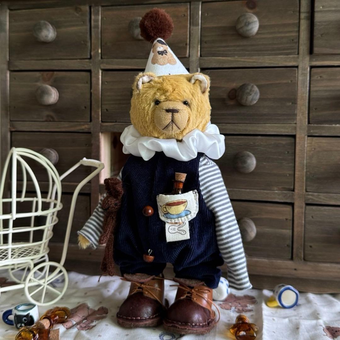 大人しいくまさん ライト アーティストベア テディベア 海外作家様 ハンドメイド