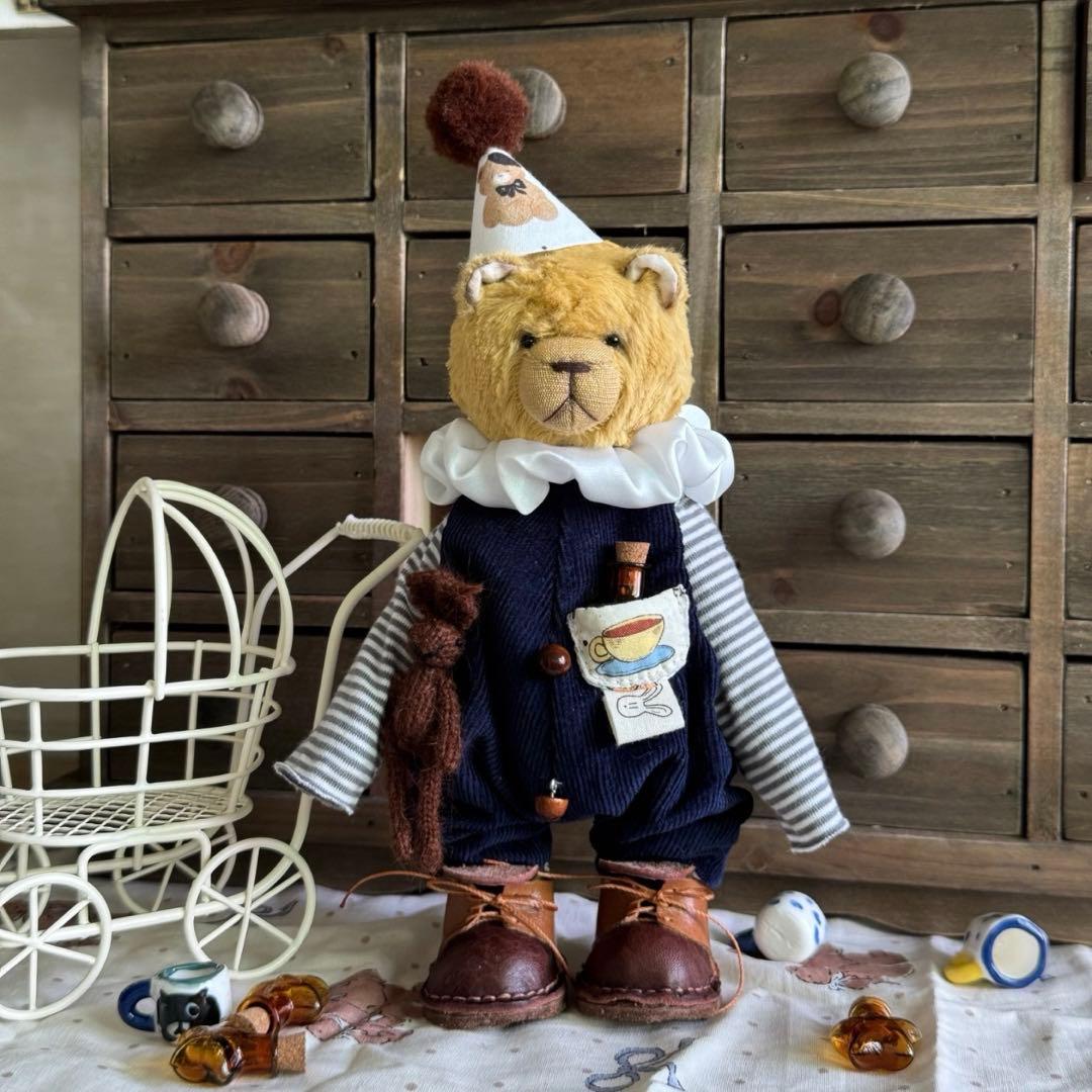 大人しいくまさん ライト アーティストベア テディベア 海外作家様 ハンドメイド