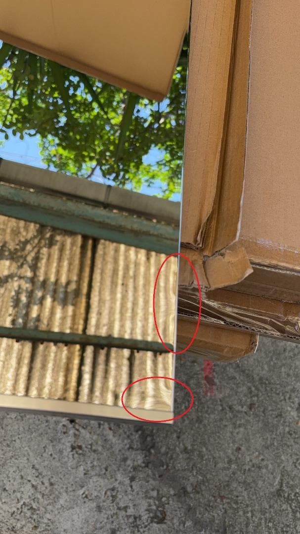 【中古】ダンスミラー 割れない鏡 幅100x160cm 姿見 銀色 4番