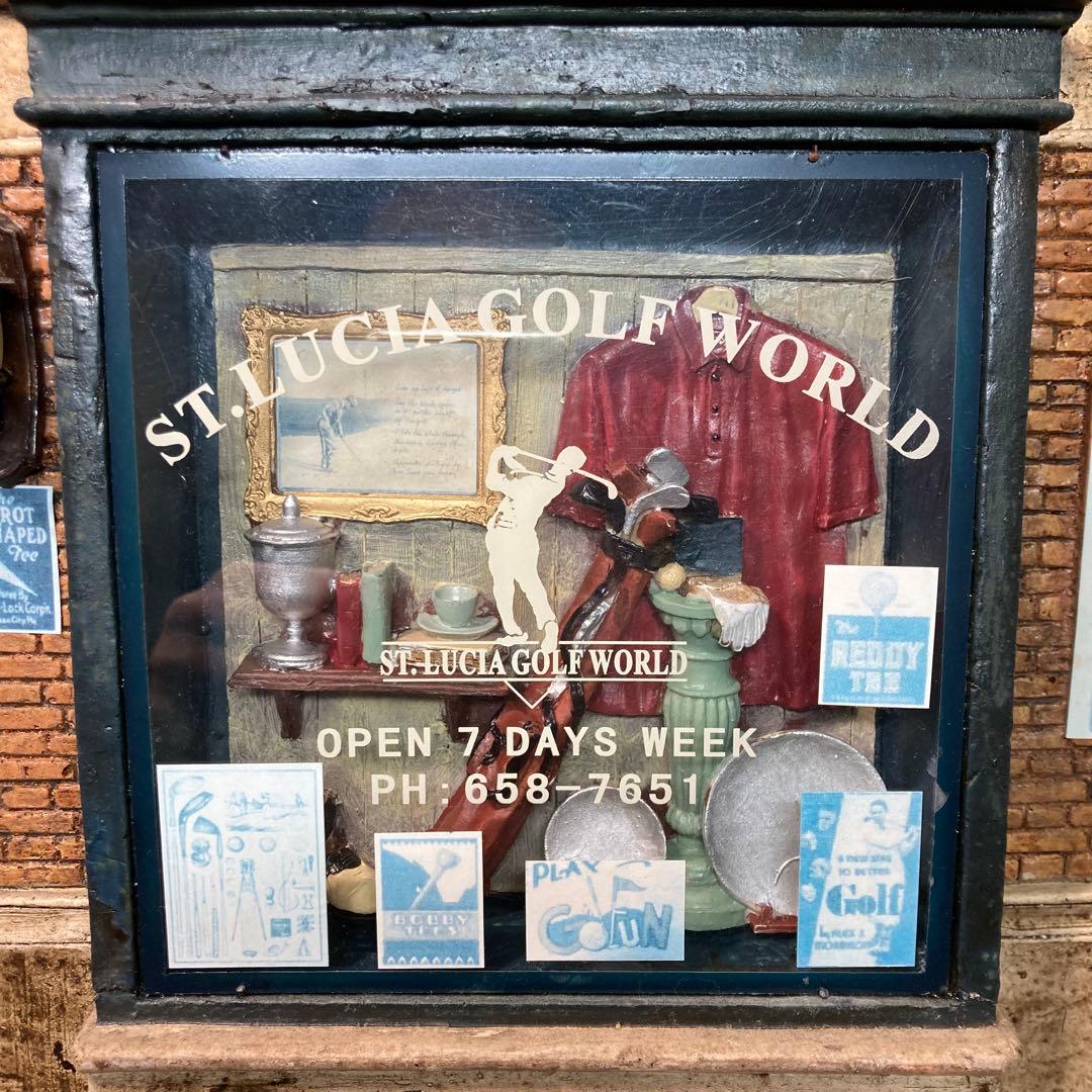 【美品】壁掛け ジオラマ ゴルフ店 セントルシアゴルフワールド