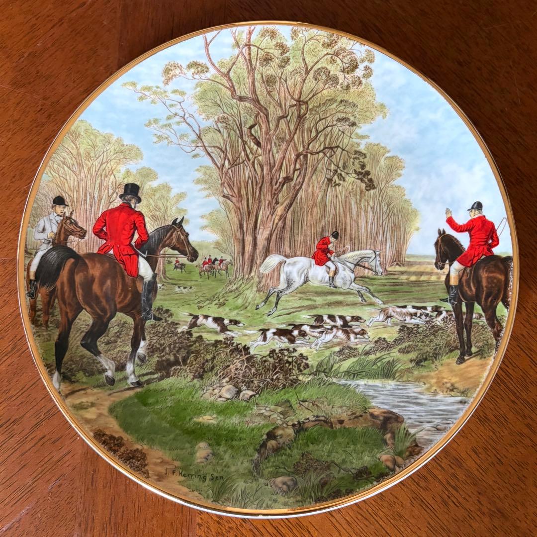 【希少品】英国製　フィンズベリー★Hunting Scenes★プレート6枚