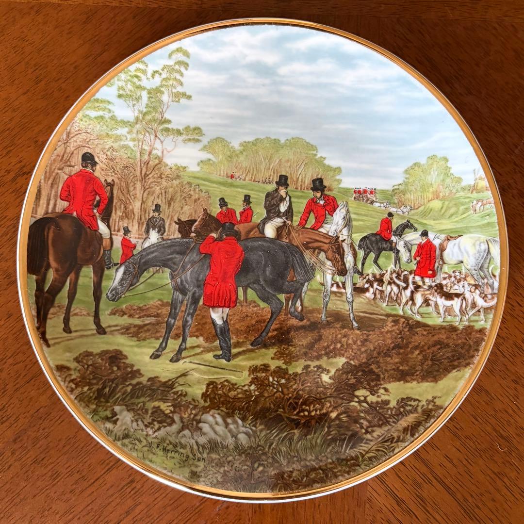 【希少品】英国製　フィンズベリー★Hunting Scenes★プレート6枚
