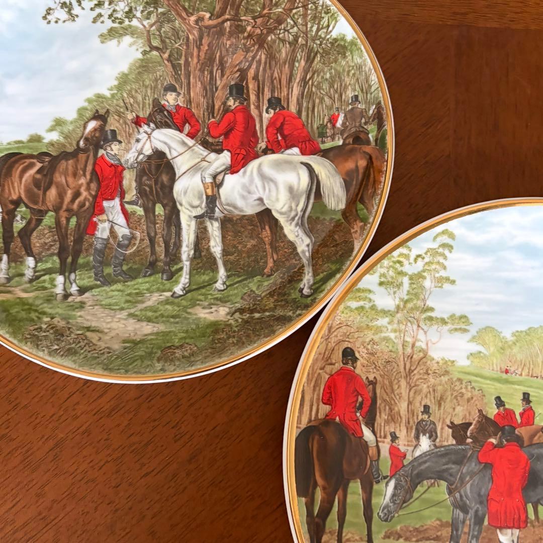 【希少品】英国製　フィンズベリー★Hunting Scenes★プレート6枚