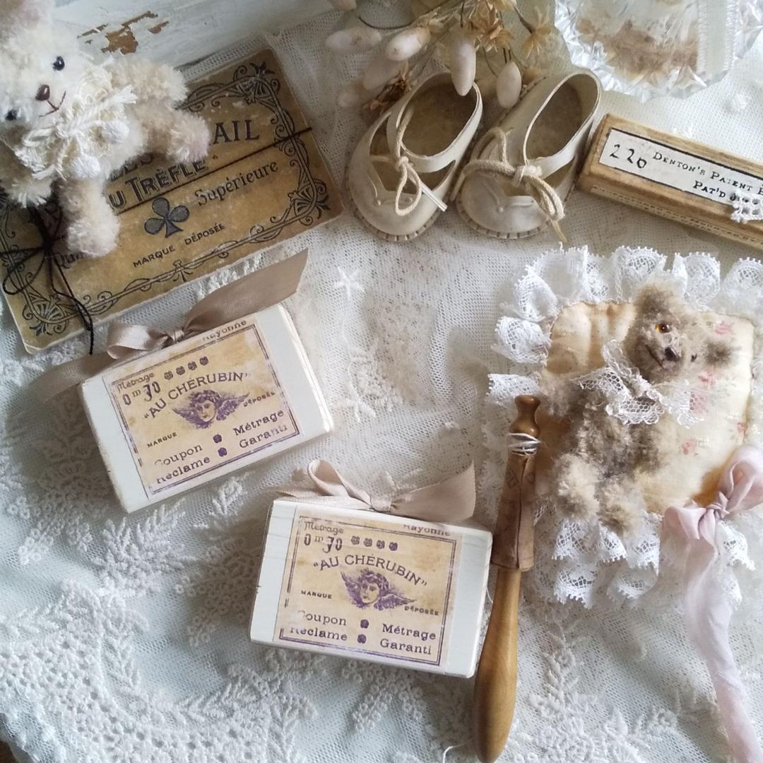 **可愛いアンティークラベルの小包box風♡**