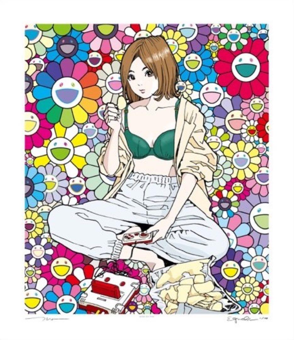 江口寿史・村上隆エディションサイン入りコラボレーション版画