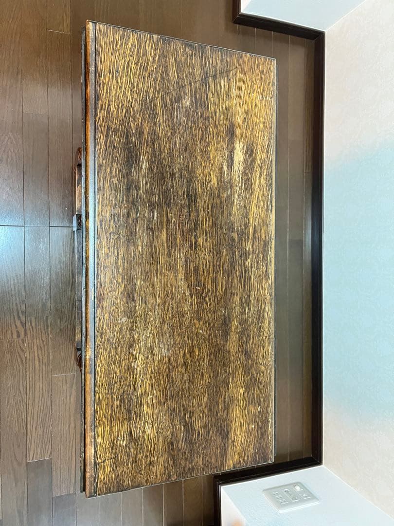 アンティーク　ヴィンテージ　木製ツイスト脚テーブル