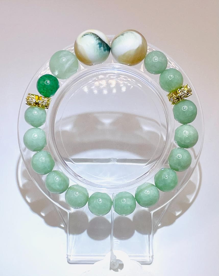 【夜光貝/翡翠/フローライト etc】内径約15cm 浄化済み No,444