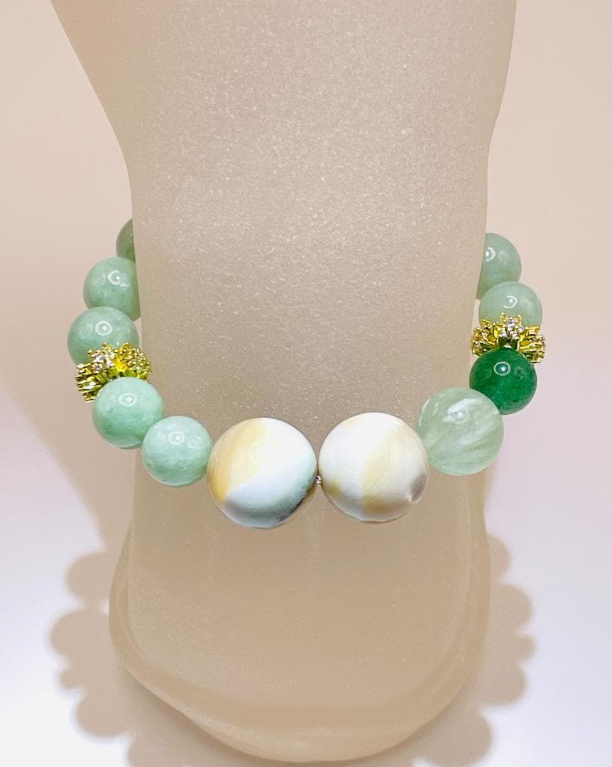 【夜光貝/翡翠/フローライト etc】内径約15cm 浄化済み No,444