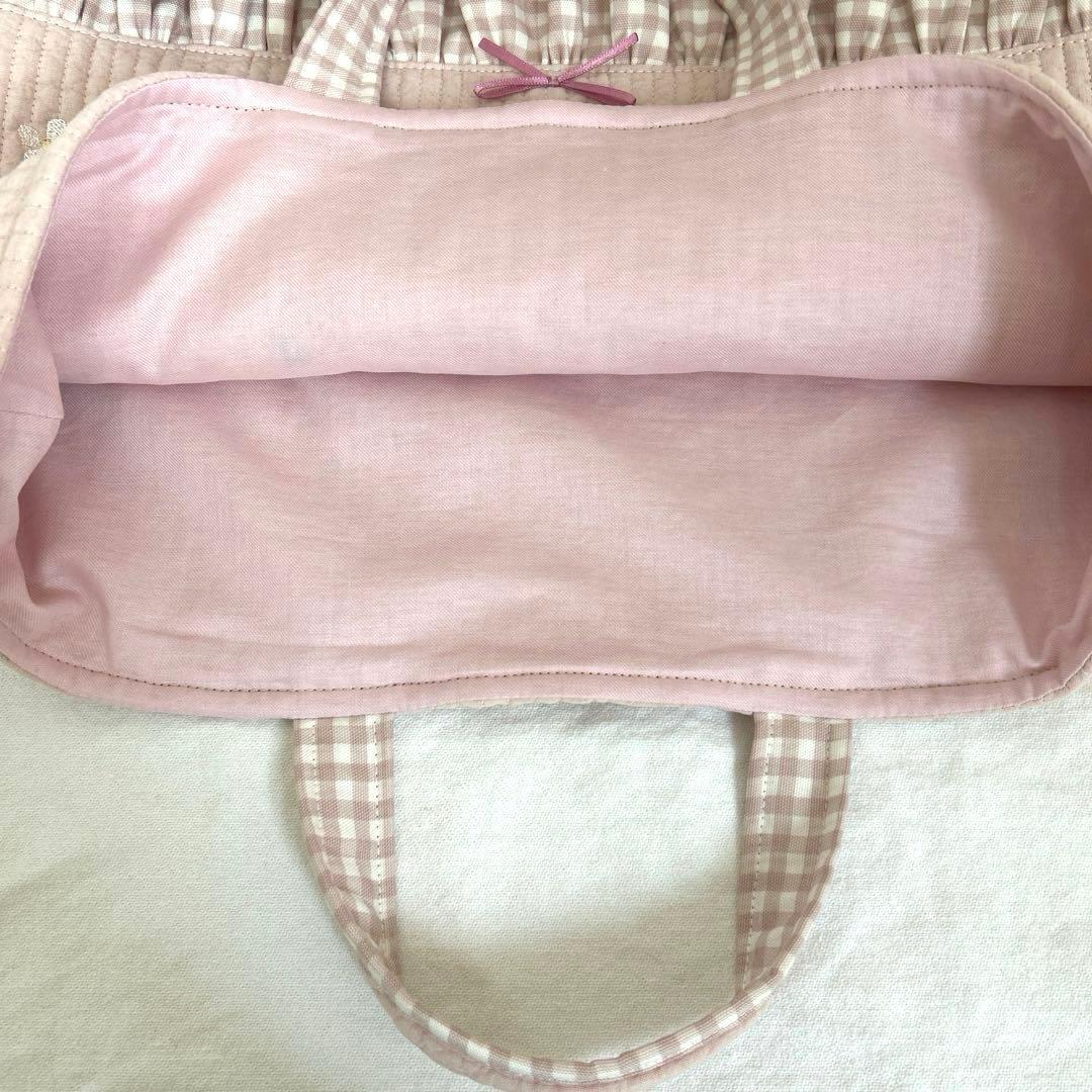 入園入学3点セット 【いちごピンクヌビ×くすみピンクチェック】 女の子