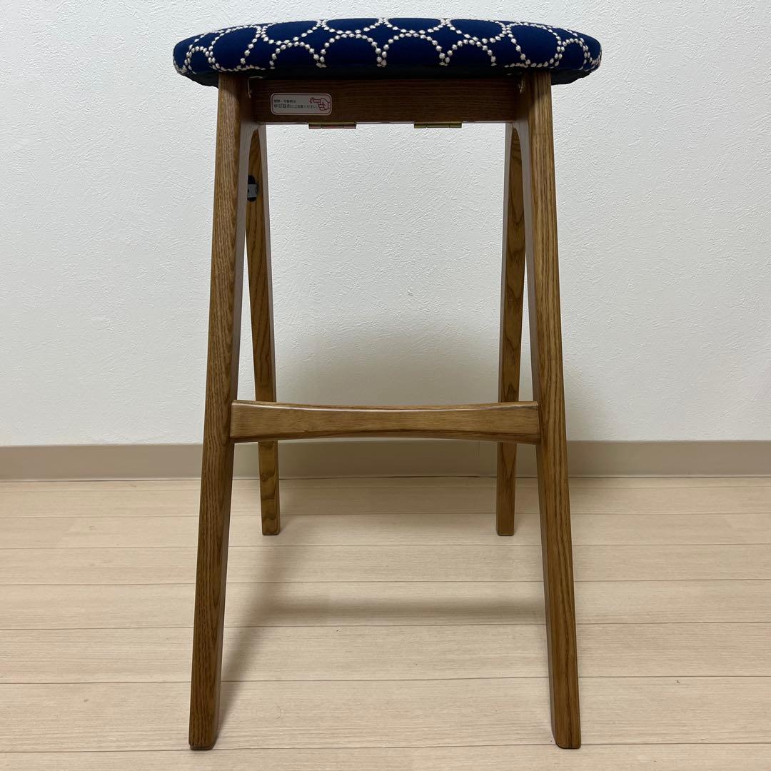 ミナペルホネン スツール タンバリン 折りたたみ 【ネイビー/オレンジ】 椅子