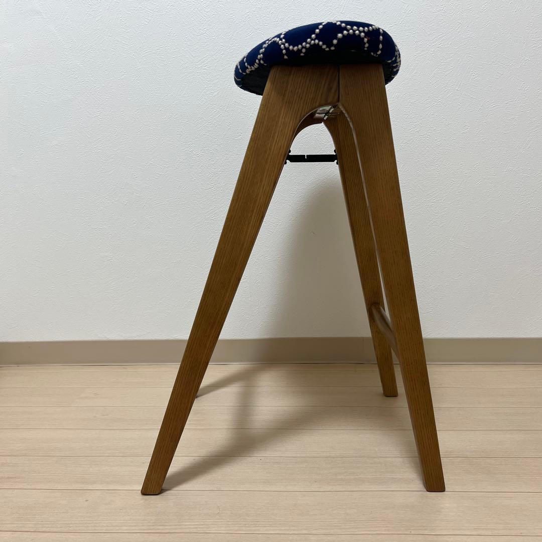 ミナペルホネン スツール タンバリン 折りたたみ 【ネイビー/オレンジ】 椅子