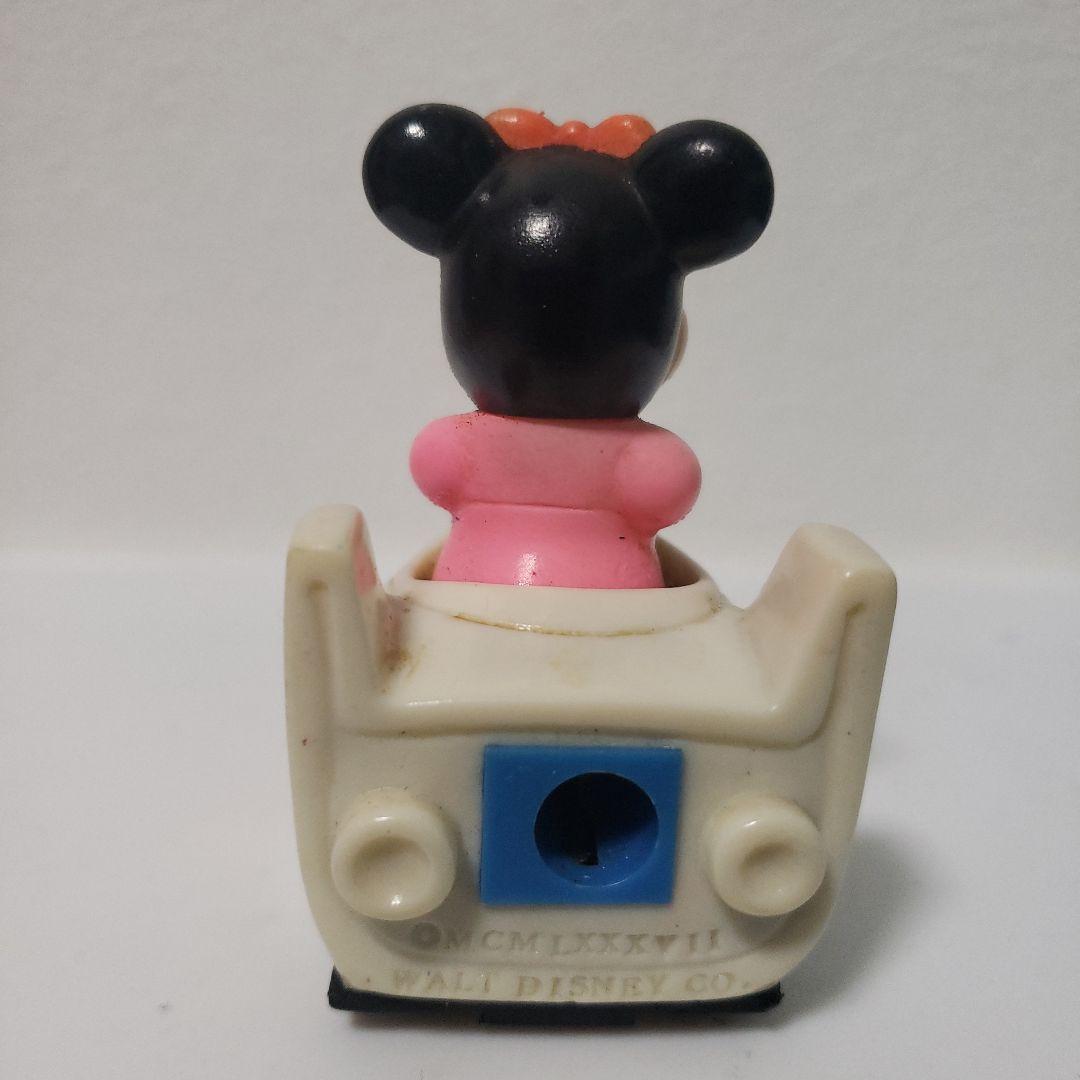 ミニーマウス ソフビ 飛行機 フィギュア 鉛筆削り 文房具 レトロ レア