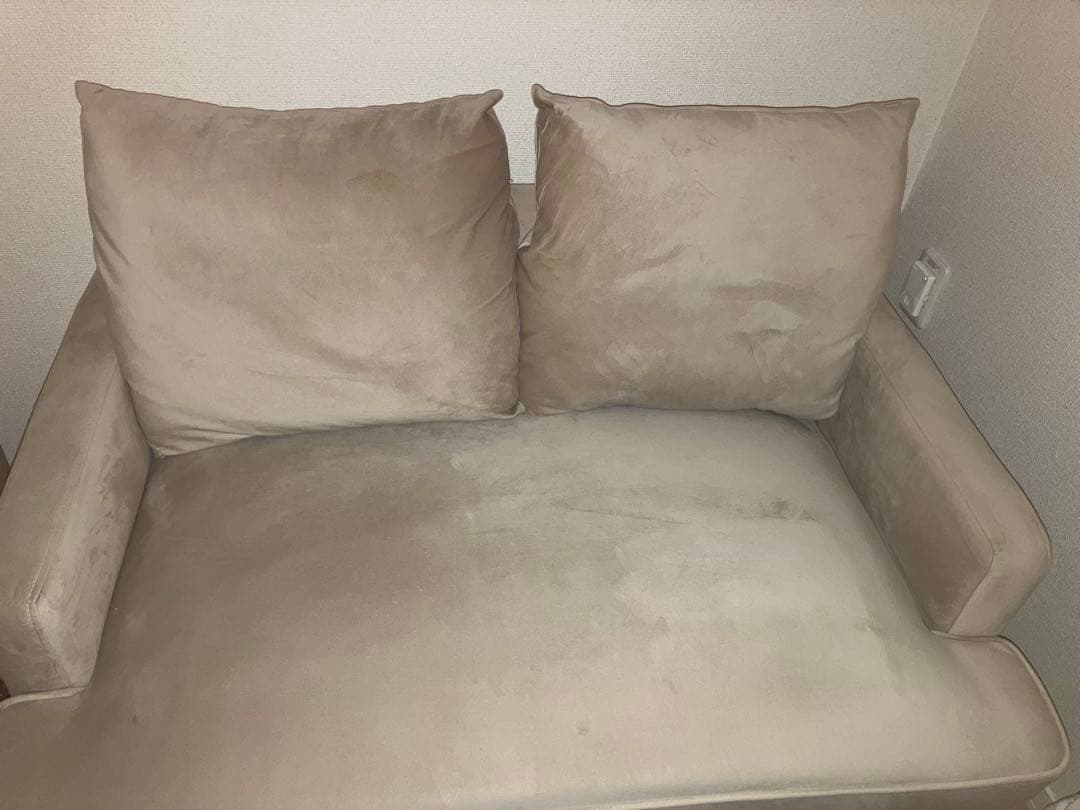 LOWYA ベージュ 2人掛けソファ