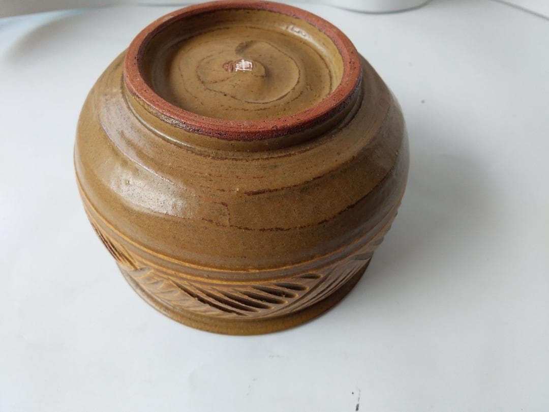 平安 健二 彫三島 建水 湯こぼし 茶道具 茶器 新品 未使用 です