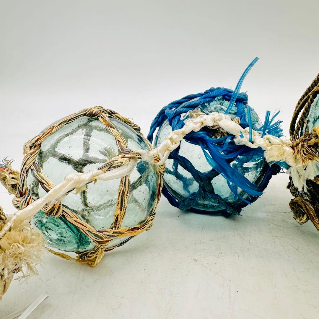 T昭和レトロ アンティーク ガラスの浮き玉 約12.5cm レアガラス 気泡硝子