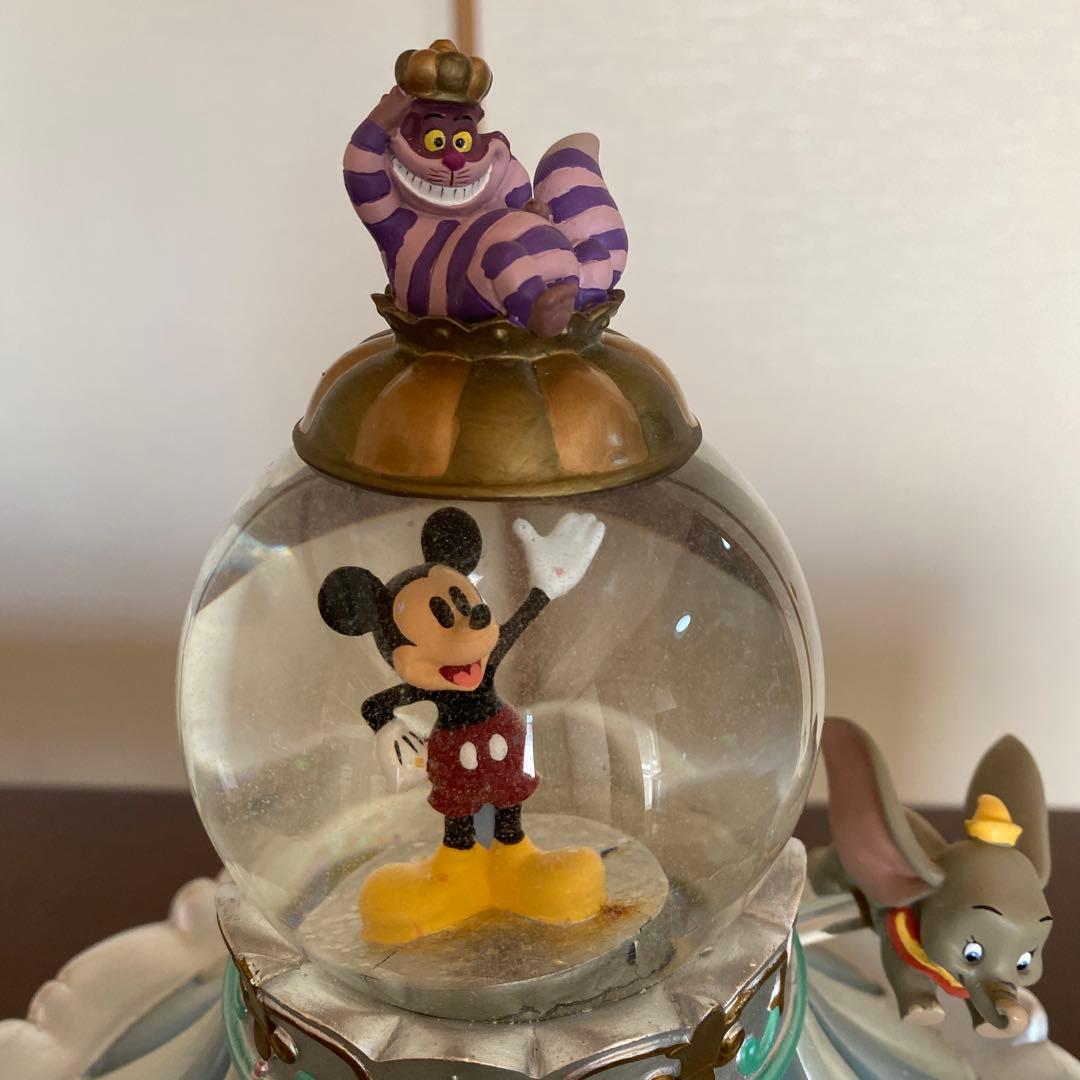 ディズニーキャラクターメリーゴーランド型 オルゴール スノードーム付